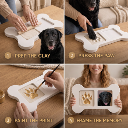 Portrait Bone™ Paw Print Keepsake Frame
